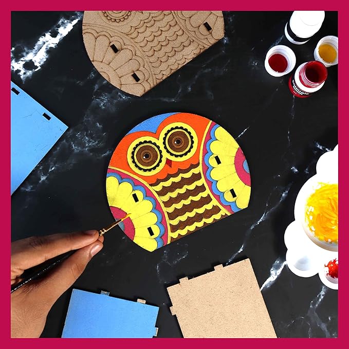 Solobolo Madhubani Pen Stand Painting Kit | Art and Craft Kit for Girls 9-12 | Pen Stand for Kids Diy Kit With Art Supplies