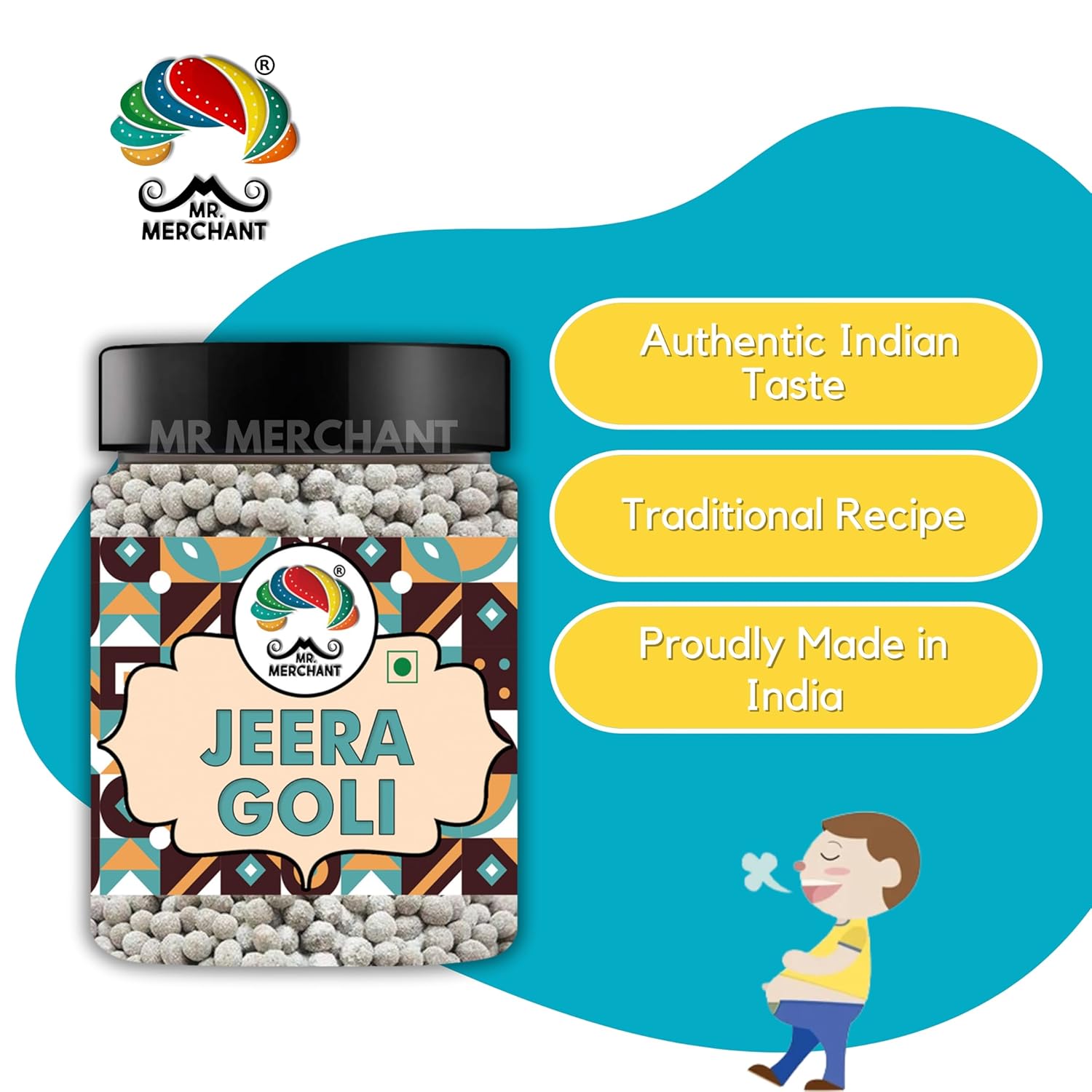 Mr. Merchant Jeera Goli [Mouth Freshener, Digestive,After-Meal,Mukhwas], 300Gram