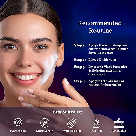 Viah Revitalising Creme Cleanser for Anti Ageing Detox - 120 ml