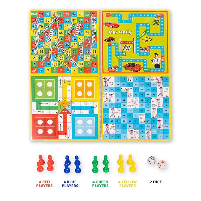 Ratna's Business Jr. Coins 5 in 1 Board Game Set | Perfect for Kids & Adults 2-4 Players