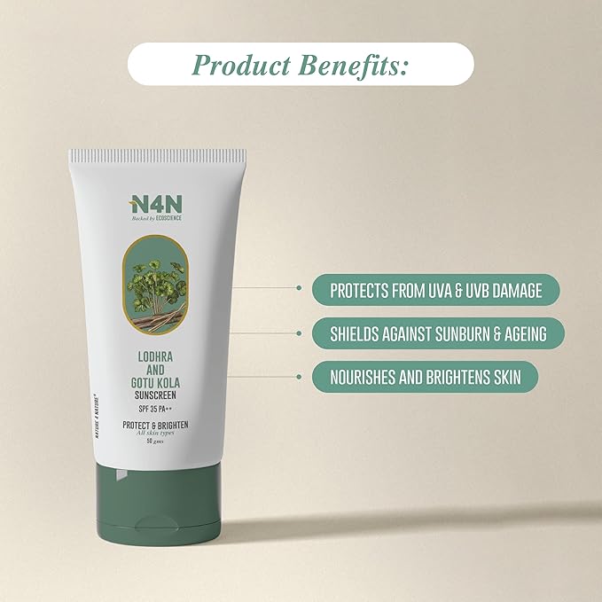 Nature4nature Sunscreen Spf 35 Pa++ With Lodhra & Gotu Kola – 50 Gms