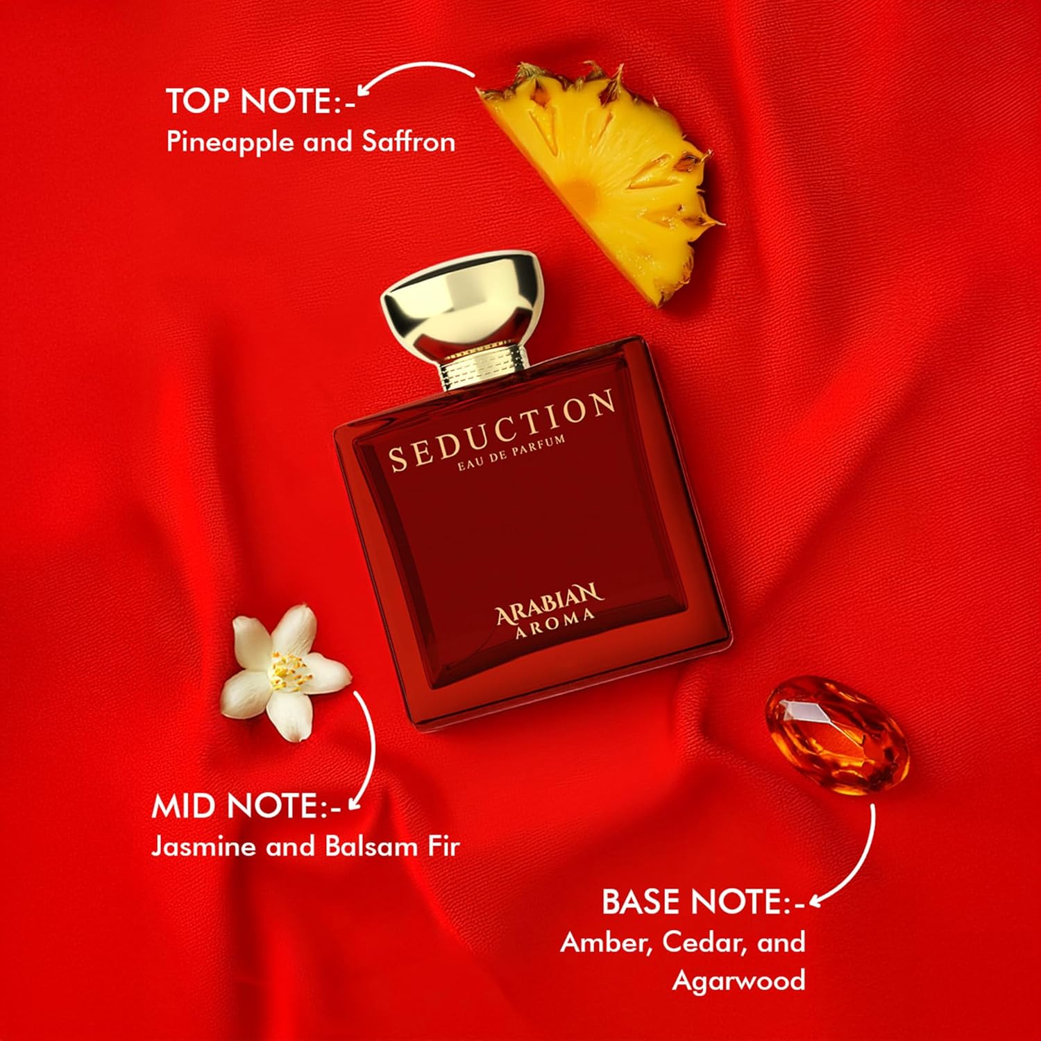 Arabian Aroma Seduction Perfume For Men, Ultimate Compliment Getter Perfume For Him, Unique & Seductive Fragrance, Liquid Eau De Perfume, 100ml