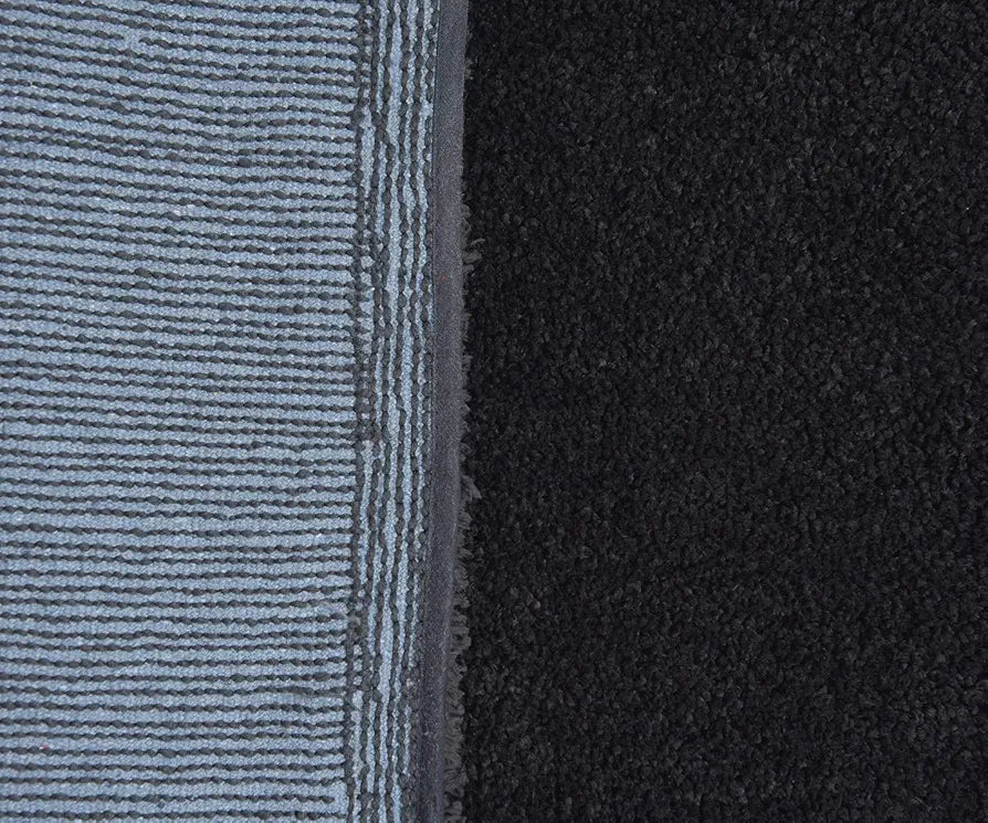 Aerohaven Glorious Super Soft Microfiber Solid Anti Slip Stone Wash Bathmat Black Colour
