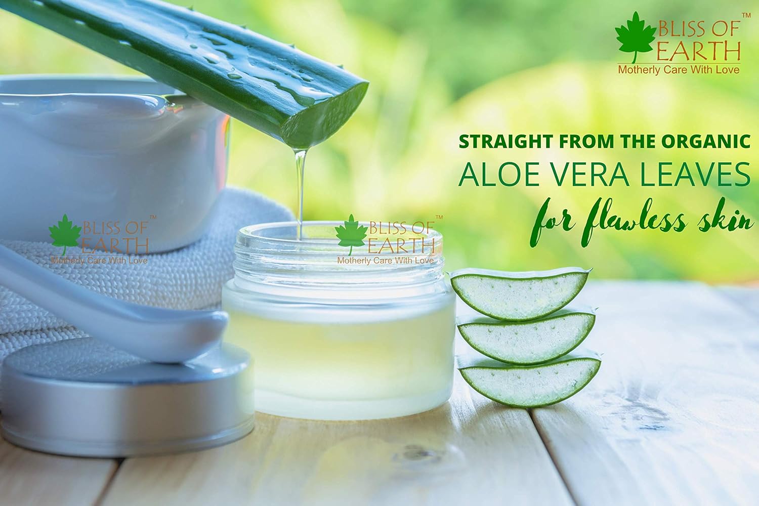 Bliss of Earth Aloe Vera Gel Pure Crystal Clear | Best For Face, Body & Hair | Effective Cooling, Soothing & Hydrating | Colour and Fragrance free Alcohol and Paraben Free | 1 KG