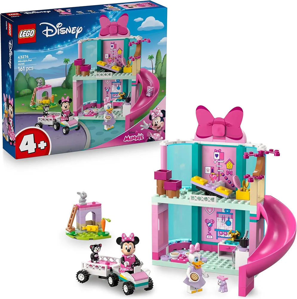 Lego Disney Minnie’s Pet Hotel Mickey Mouse Clubhouse Toy Buildable Set 43274 Building Blocks Toys for 4+ Gift for Boys and Girls