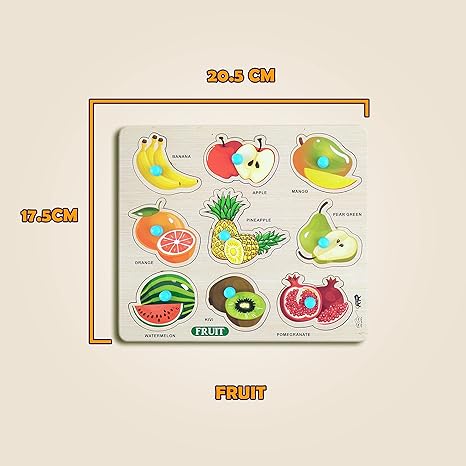 Highroof Fruit Wooden Puzzle Kids Games Toys For Kids 3+ Jigsaw Puzzles For Adults Baby Learning