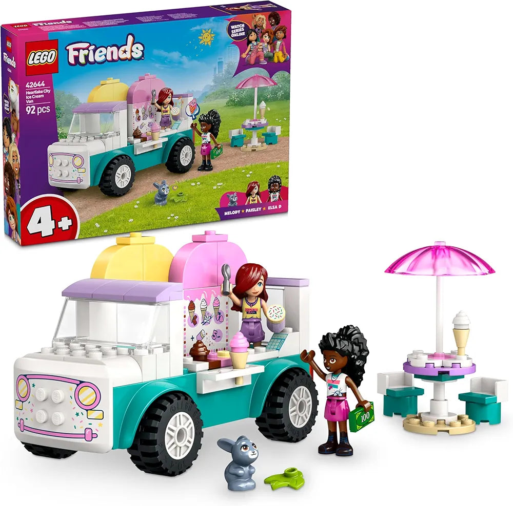 Lego Friends Heartlake City Ice Cream Truck Pretend-Play Building Kit 42644 Building Blocks Toys for 4+ Gift for Boys and Girls