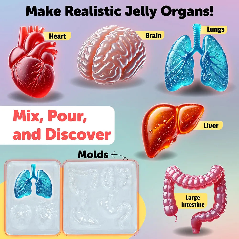 Butterfly EduFields Freaky Science kit For Boys & Girls Age 8-14 Science Experiment Kit Jelly organs, Slushy snow&more Birthday Gift for Kids