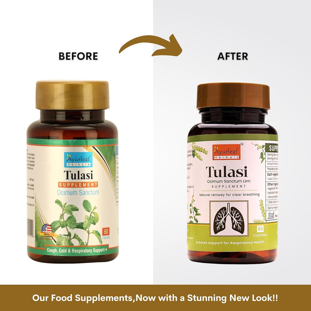 Ayurleaf Herbals Tulsi Capsules - 60 Caps