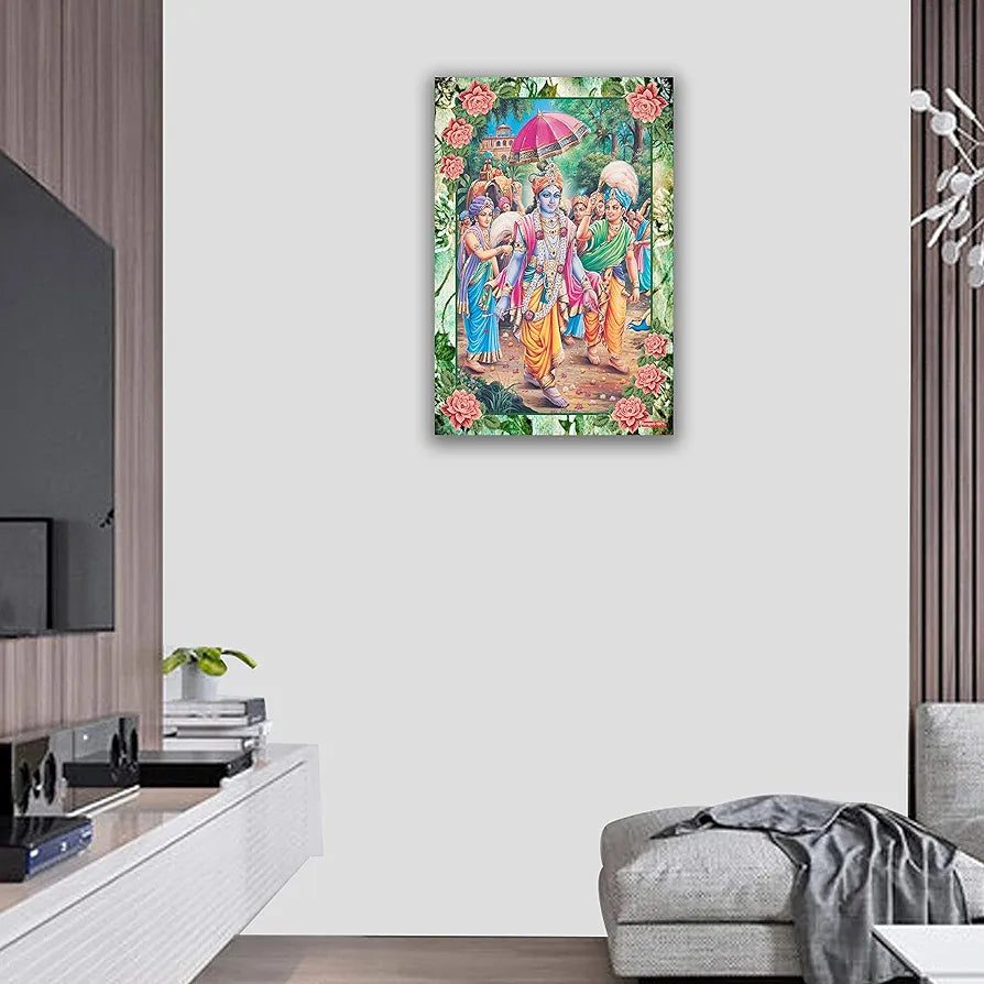 Rangoli MDF Wall Stick Decorative Panel 12x18 Wall Art P-1 Design-23