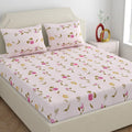 Dreamscape Microfiber Wrinkle & Fade Resistant Double Bedsheet with 2 Pillow Covers Blush Pnk