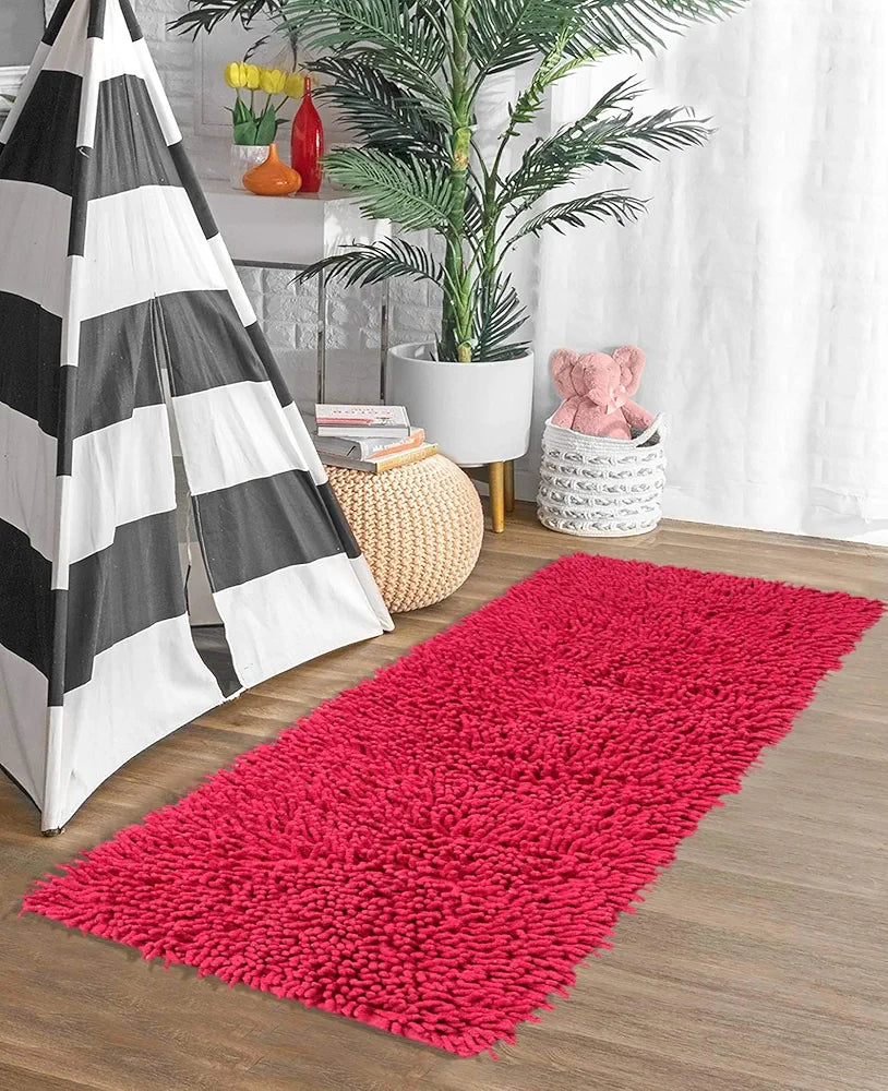 Saral Home Shaggy Soft Cotton Durable & Washable Multipurpose Runner
