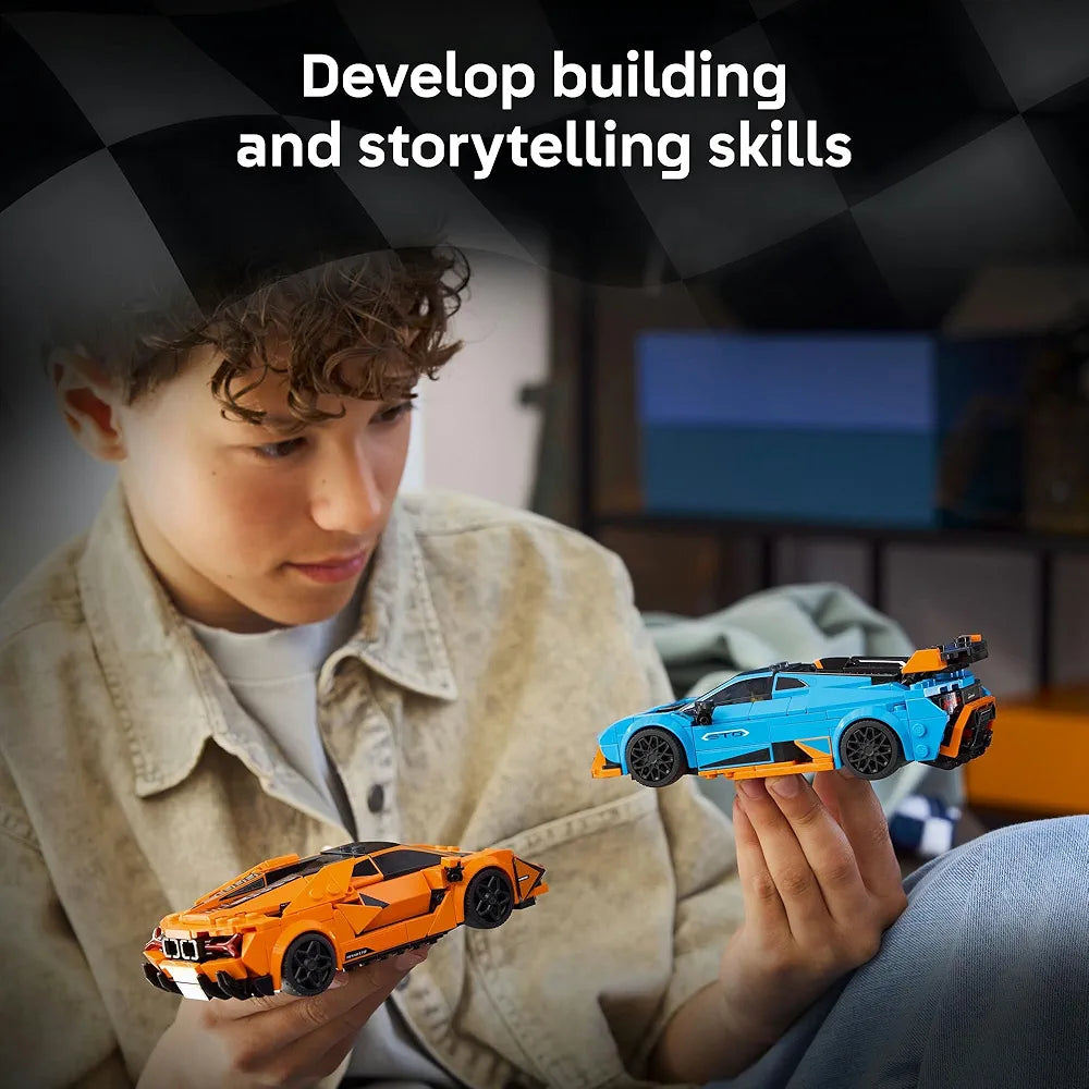 Lego Speed Champions Lamborghini Revuelto & Huracan STO 77238 Building Blocks Toys for 10+ Gift for Boys and Girls