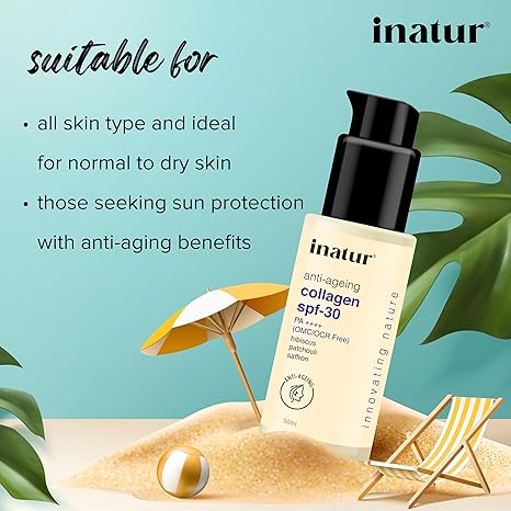 Inatur Collagen Sunscreen Moisturizer SPF 30 PA++++ - 50 ml