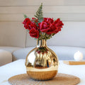 Behoma Metal Flower Vase Golden Vase 1Pcs Flowers not Included