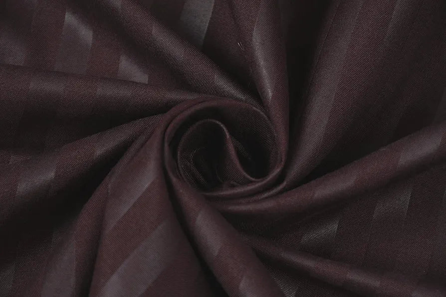 Homefab India 160 TC Stripe Glace Cotton Single BedSheet with 1 Pillow Cover Brown