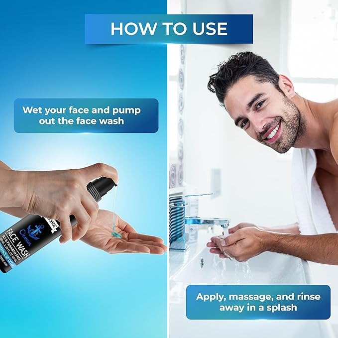 Muuchstac Ocean Face Wash for Men - 100 ml (Pack of 3)