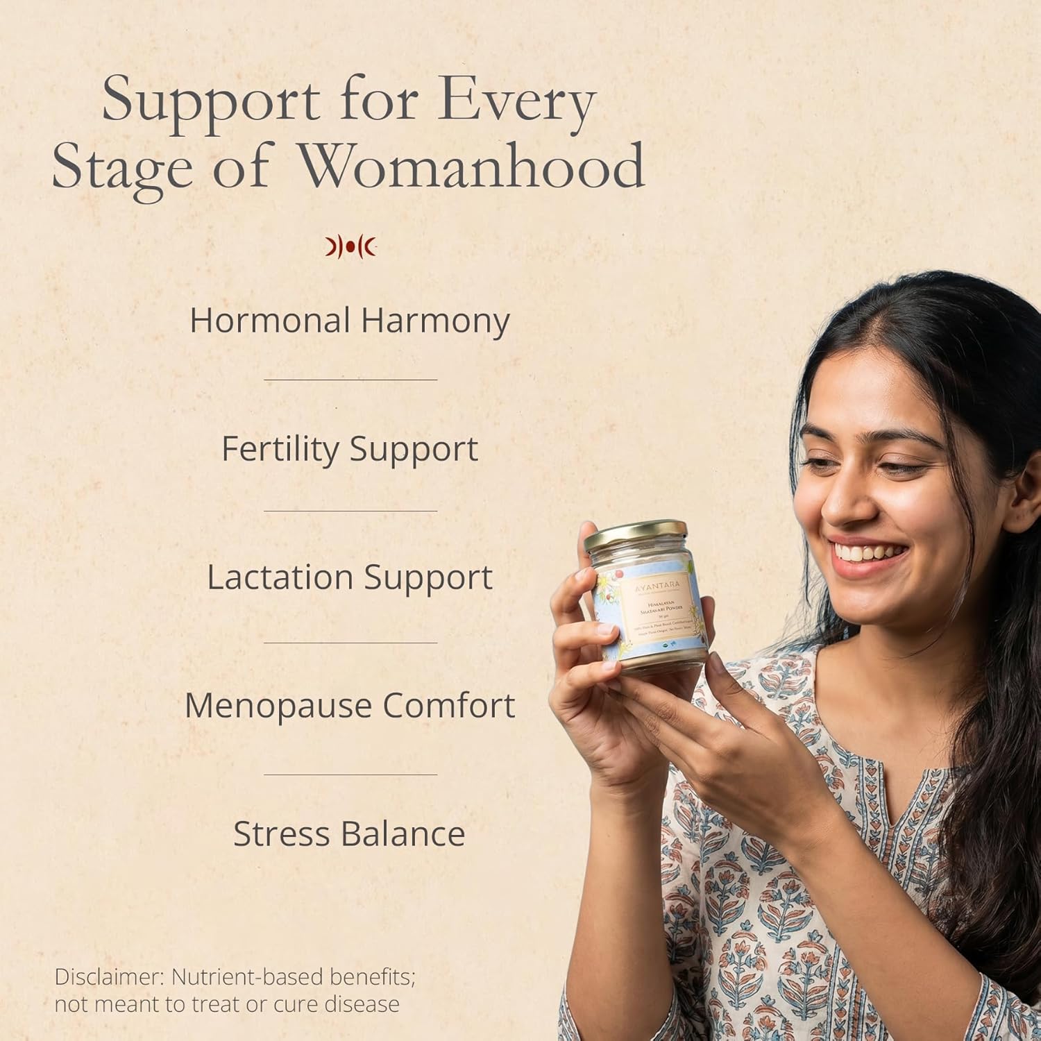 Himalayan Shatavari Powder - 80g | 100% Natural & Organic | Supports Womenâ€™s Health & Hormonal Balance, Lactation, PCOS & PMS | Immunity & Vitality Booster | No Preservatives | Lab Tested