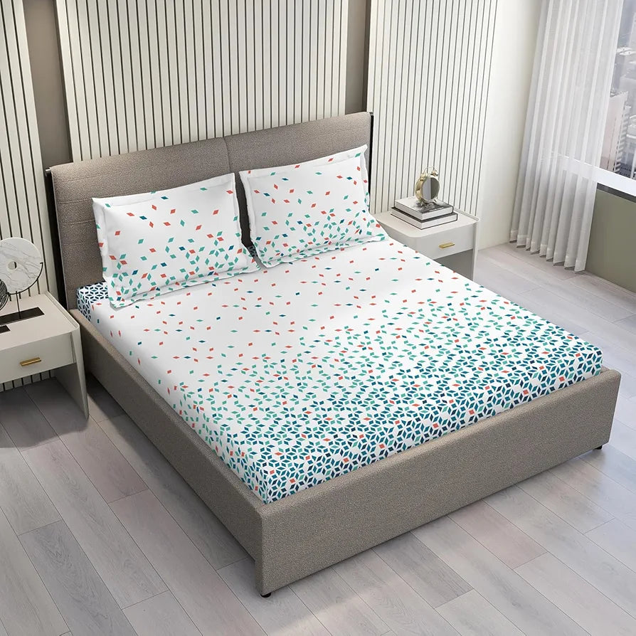 Layers Argos Bedsheet Set for All Seasons Lightweight 225 CVC King Size Blue