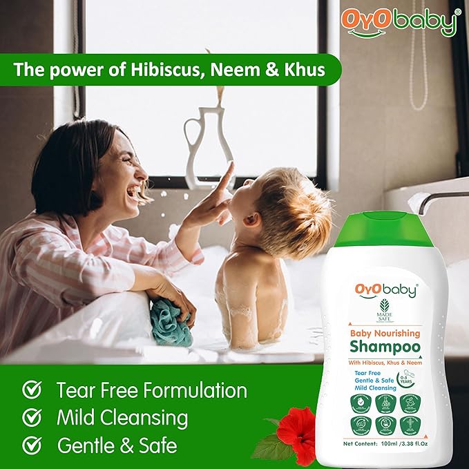 Oyo Baby Gentle Baby Shampoo with Hibiscus Khus & Neem - 200 ml