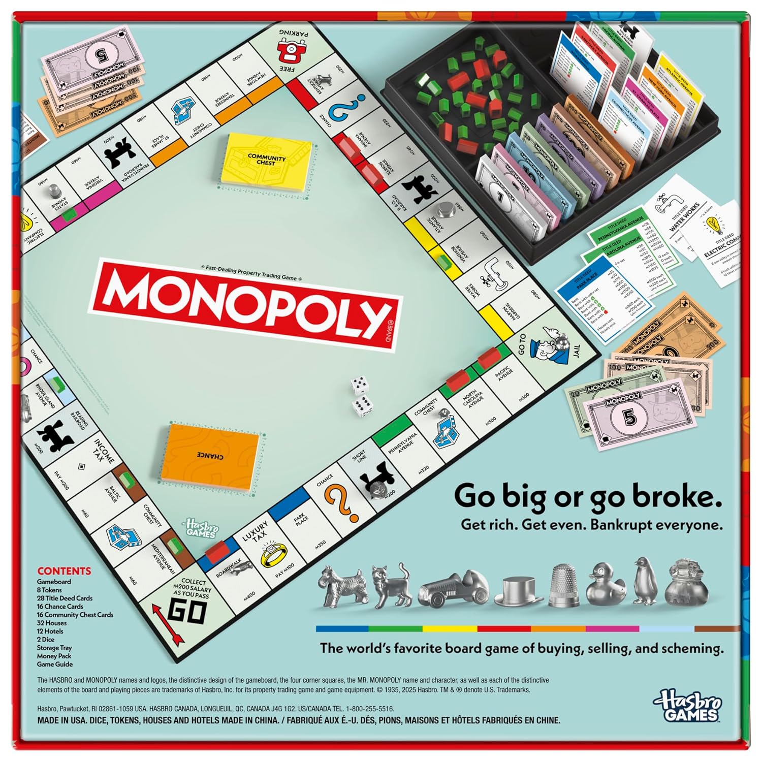 Hasbro Gaming Monopoly Bid Game Quick-Playing Card Game For 4 Players