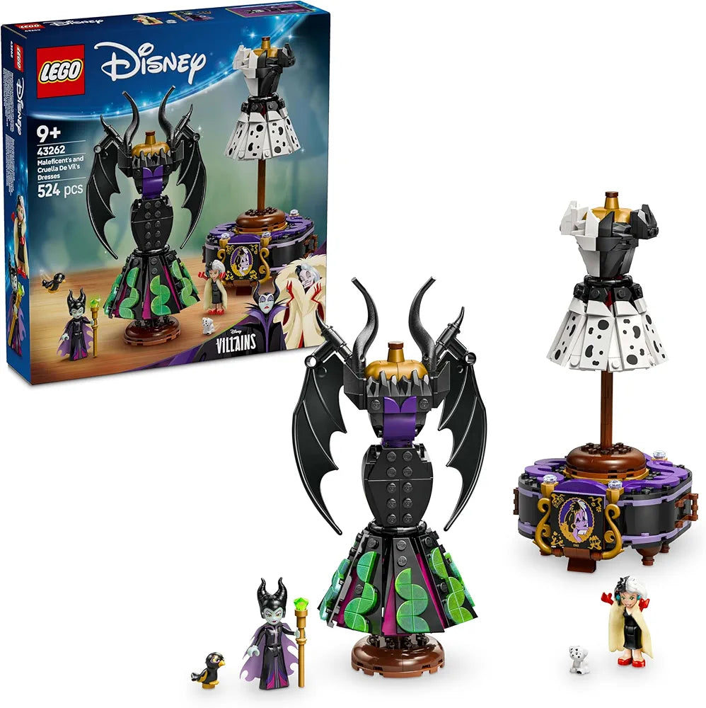 Lego Disney Villains Maleficent’s and Cruella De Vil’s Dresses 43262 Building Blocks Toys for 9+ Gift for Boys and Girls