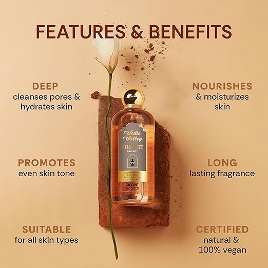 Vedic Valley Natural & Vegan Snanam Geeli Mitti Body Wash - 330 gms
