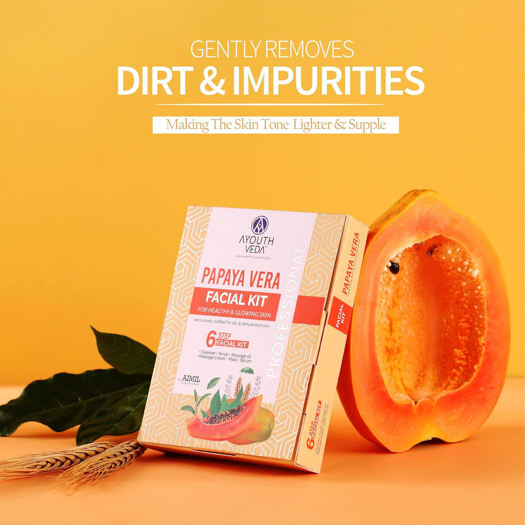 Ayouthveda Papaya Vera Facial Kit 40g | Healthy And Glowing Skin
