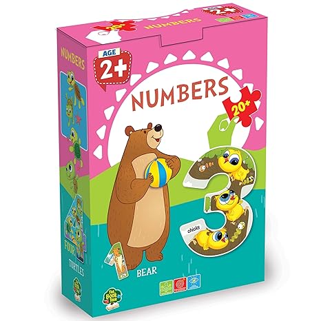 The Book Tree Number Puzzle for Toddlers - 20+ Piece Set for Early Math Learning Fun Animal & Number Matching