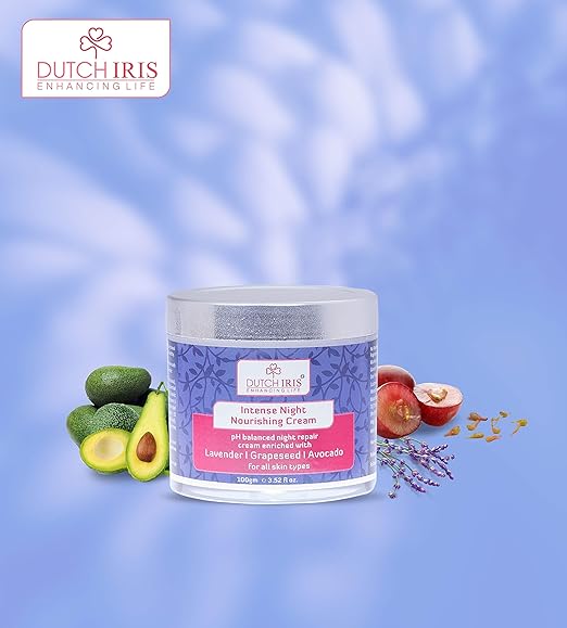 Dutch Iris Intense Night Nourishing Cream - 100 Gms | Pack of 2