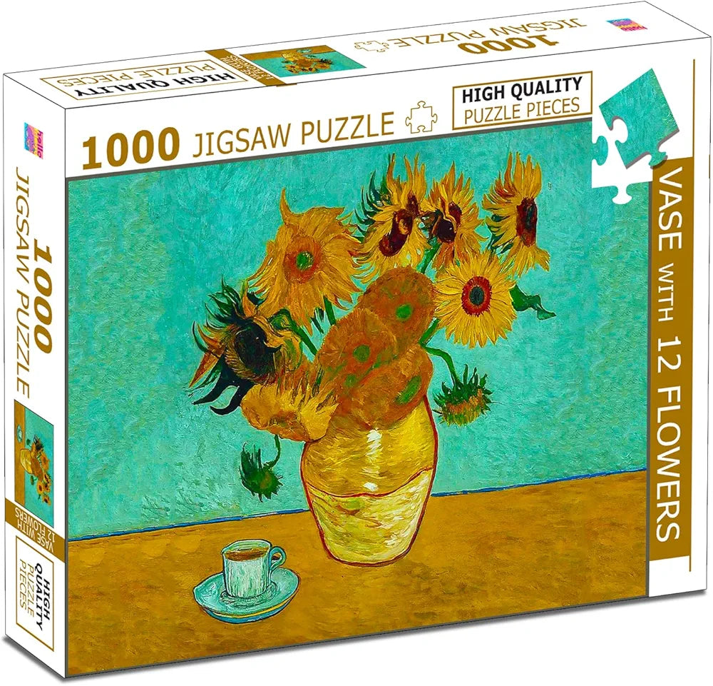 Hello Friend Beautiful Flowers Jigsaw Puzzle for Adults and Kids 1000 Piece Puzzle Floral Brain Game