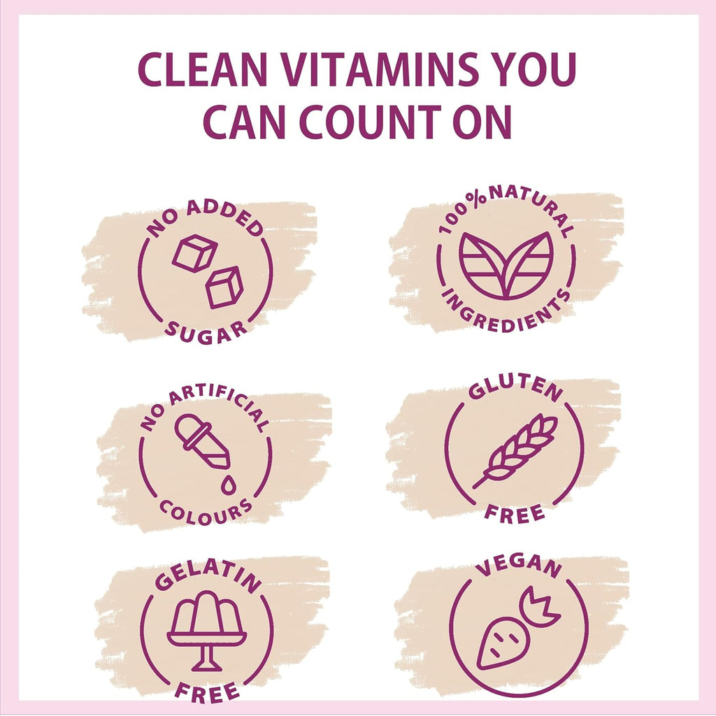 Vedamins Biotin Hair Gummies for Hair Growth, Skin Glow & Stronger Nails – 30 Gummies