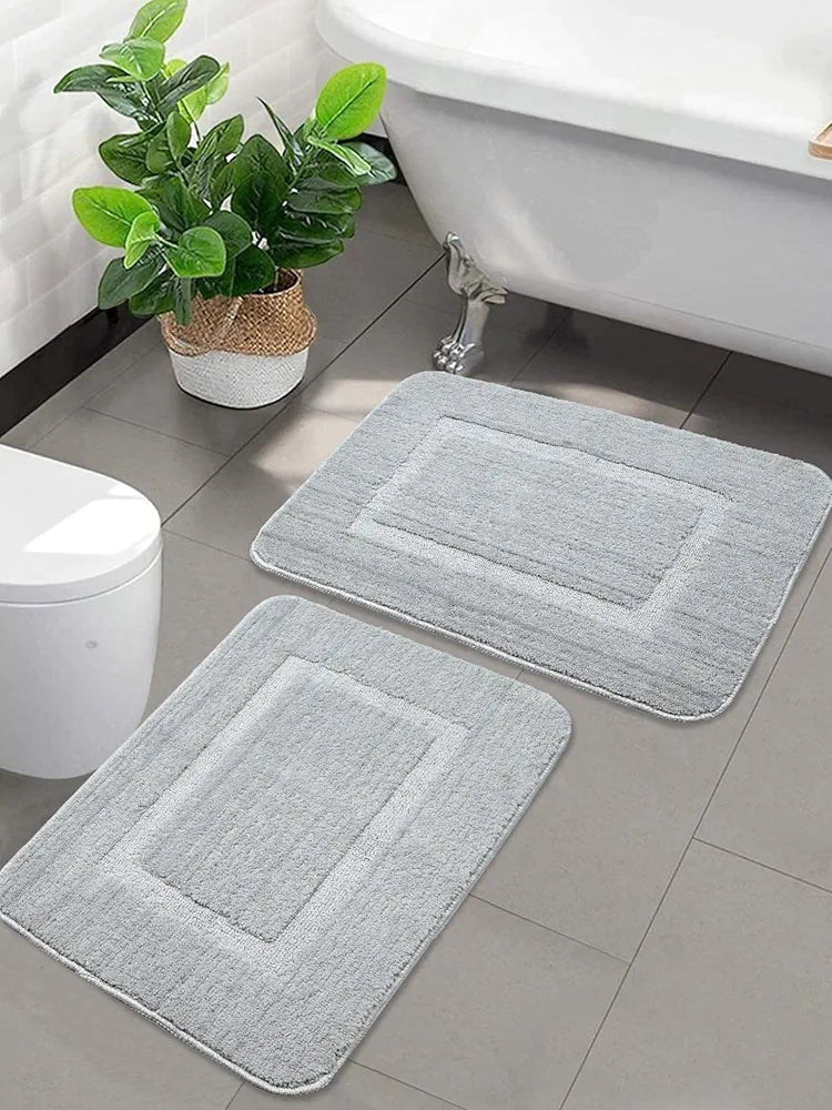 Saral Home Good Morning Mat Colour LT.Grey (Pack of 2)