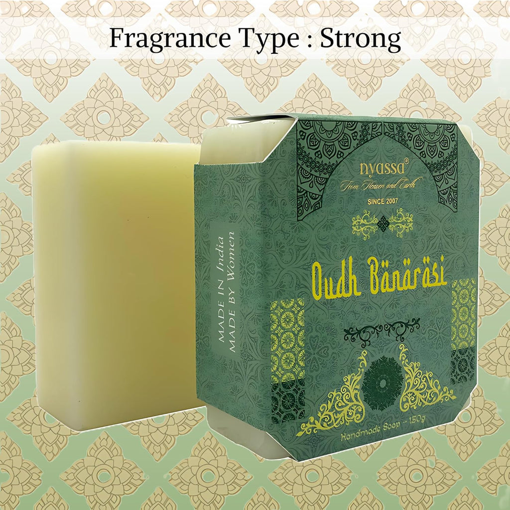Nyassa Luxurious Oudh Banarasi Handmade Natural Bathing Soap - 150 gms