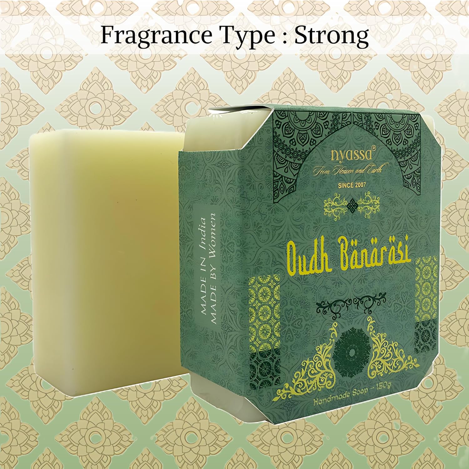 Nyassa Luxurious Oudh Banarasi Handmade Natural Bathing Soap - 150 gms
