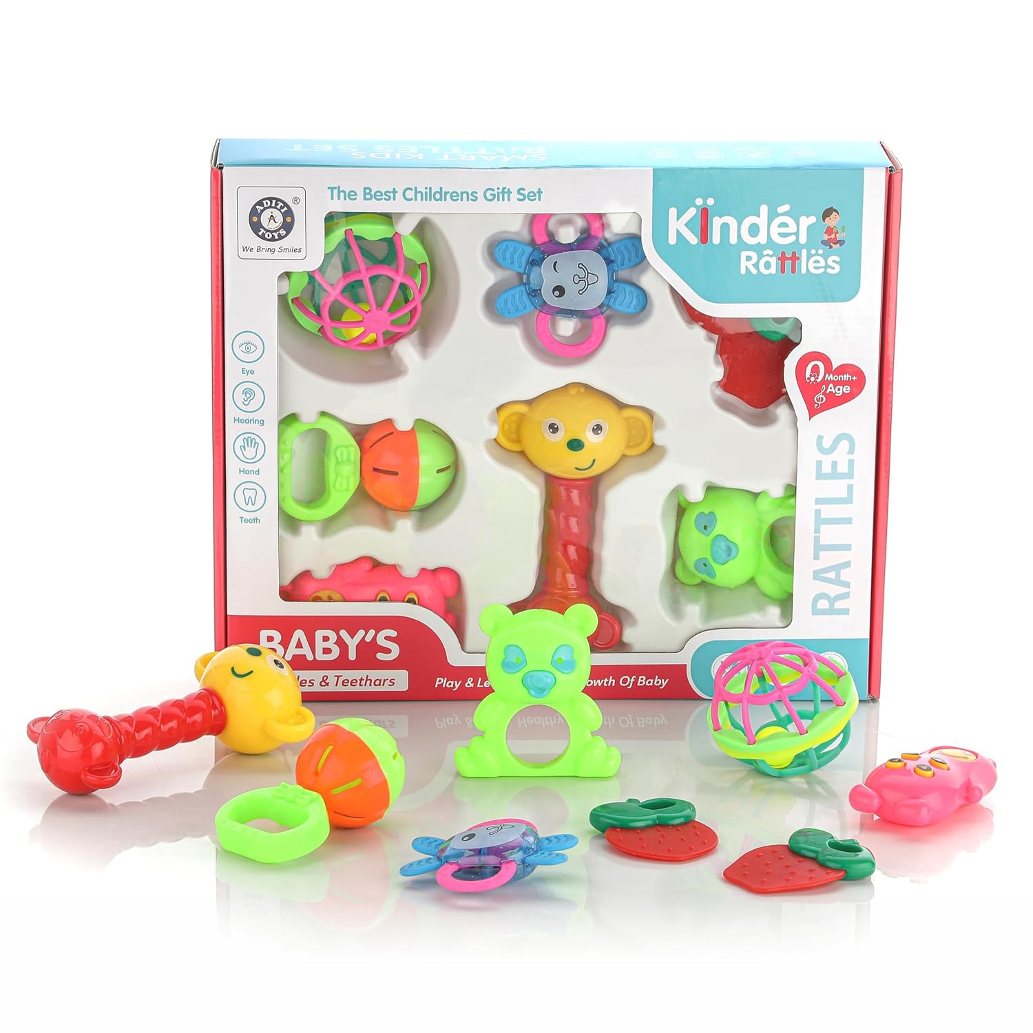 Chanak Baby Kinder Rattle Set for 0-6 Months Old Baby