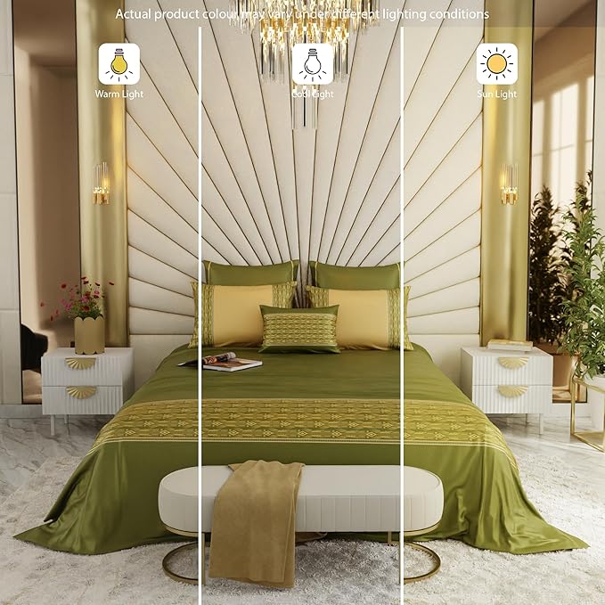 Stoa Paris Crown of Versailles 6 Piece Bedsheet Set Colour Olive