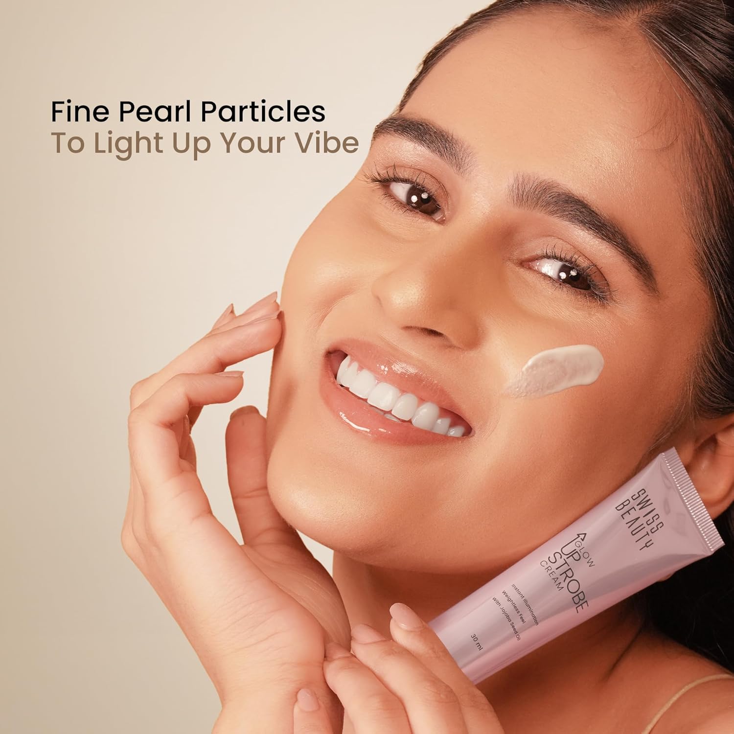 Swiss Beauty Glow Up Strobe Cream | Dewy Radiance | Hydrating | Versatile Use | With Jojoba Oil | For All Skin Types | 30ml, Shade- 2. Moonlit Glow