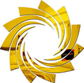 Bikri Kendra Sun Golden Model-6 Mirror Stickers for Wall, Acrylic Mirror Wall Decor Sticker