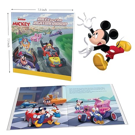 Disney Junior Mickey Book & Puzzles for Kids 7 Years and Above Race for The 1 Book & 160 Piece Puzzles