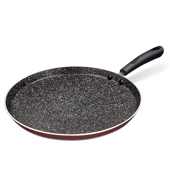 Milton Pro Cook Granito Induction Omni Tawa, 26 Cm, Burgundy - 609 gms