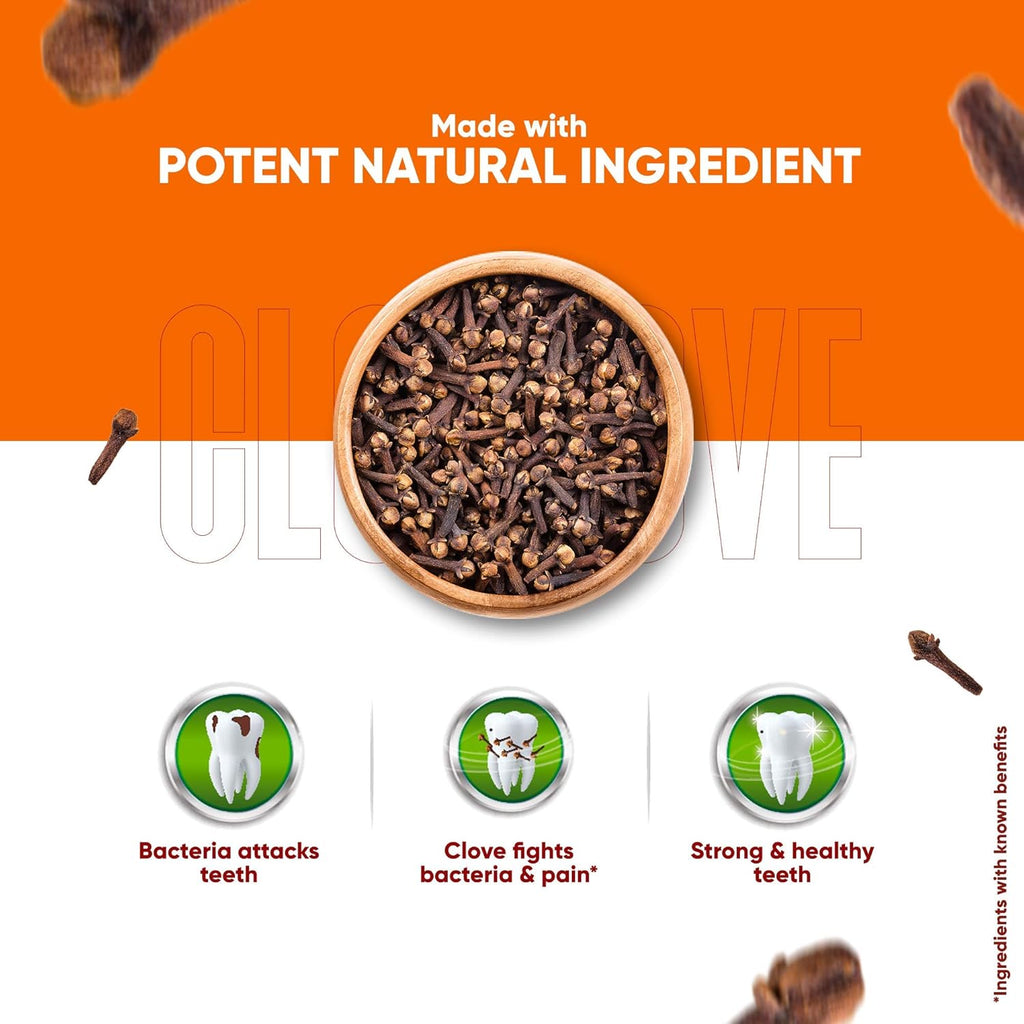 Dabur Herb'l Clove Cavity Protection Toothpaste - 200g | No added Fluoride & Parabens | For Strong & Health Teeth