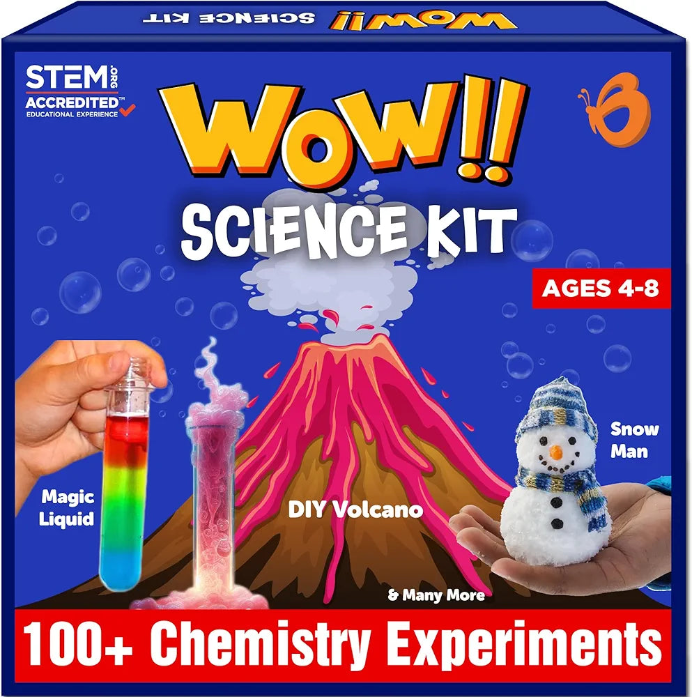 Butterfly EduFields 100+ Science Experiment Kit for Kids Ages 4 5 6 7 8 Years Old Boys Girls Birthday Gift Ideas for Boys and Girls