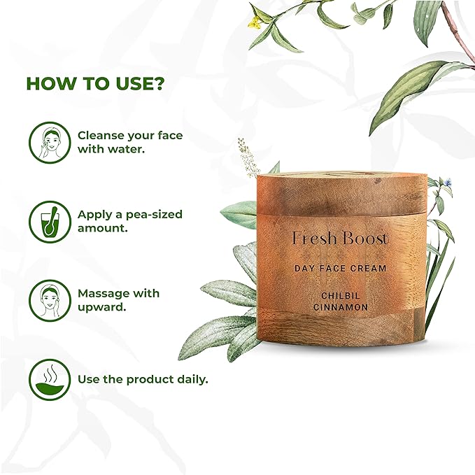 Nature4nature Face Cream for Glowing Skin | Hydrates Skin, Makes It Soft & Plump Fresh Boost Skin Brightening Day Cream - 50 Gms