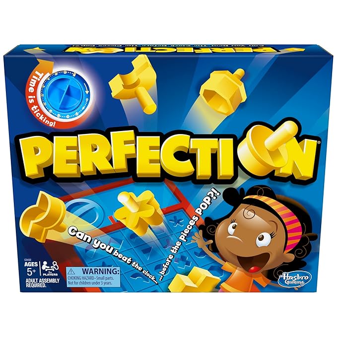 Hasbro Gaming Perfection Game for Kids Ages 5 and Up Multicolor