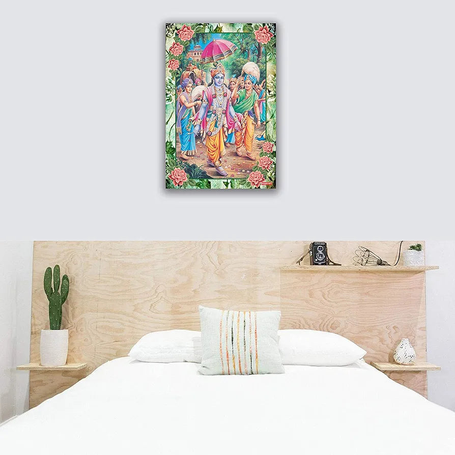 Rangoli MDF Wall Stick Decorative Panel 12x18 Wall Art P-1 Design-23