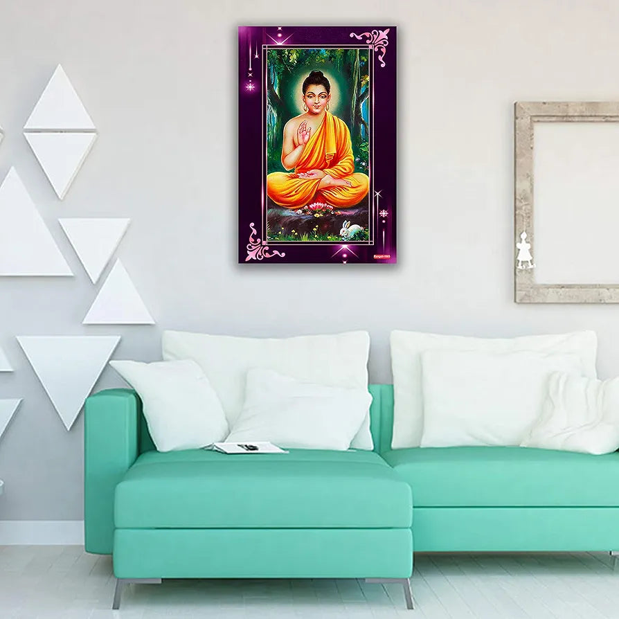 Rangoli MDF Wall Stick Decorative Panel 12x18 Wall Art P-1 Design-17