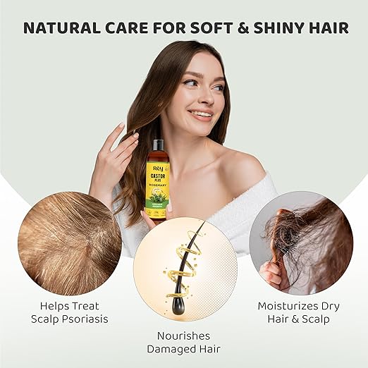 Rey Naturals Castor Oil Plus Rosemary Oil Pure Rosemary - 200 ml