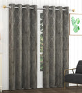 Purav Light Velvet Curtains 7 Feet Long Thermal Insulated Curtains for Door 2 PC