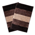Luxe Home International Microfiber Rectangular Bath mat Soft Anti Slip Skid Luxury Mats 40X60 Cm Colour Walnut  (Pack of 2)